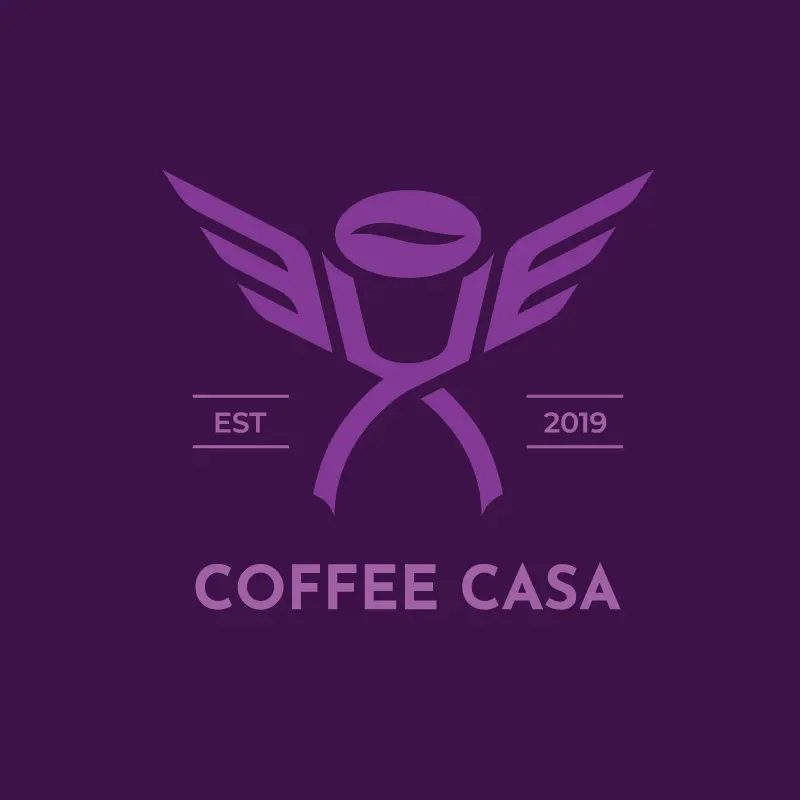 Coffee Casa logo dark background